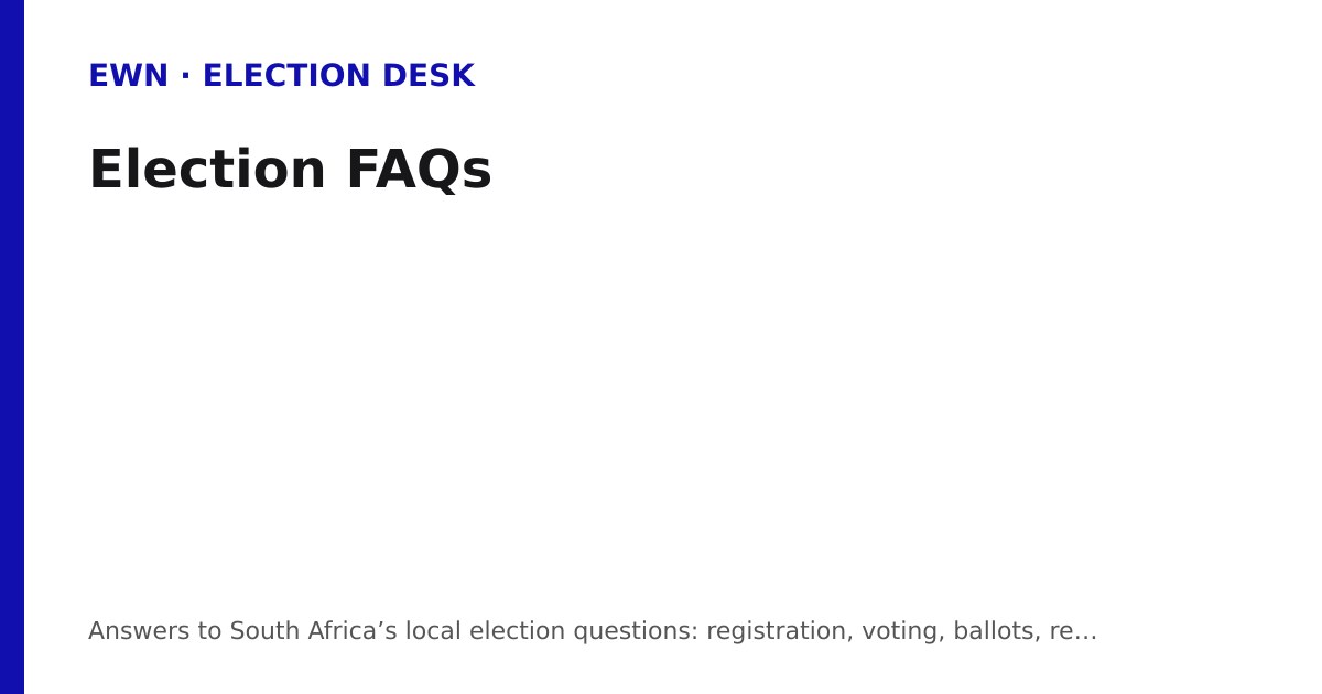 What must I take with me to the voting station? | EWN Elections - EWN